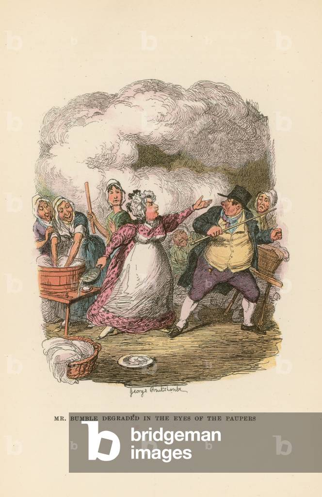 Illustration for Oliver Twist (colour litho)