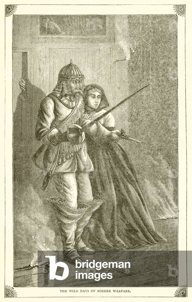 The Wild Days of Border Warfare (engraving)