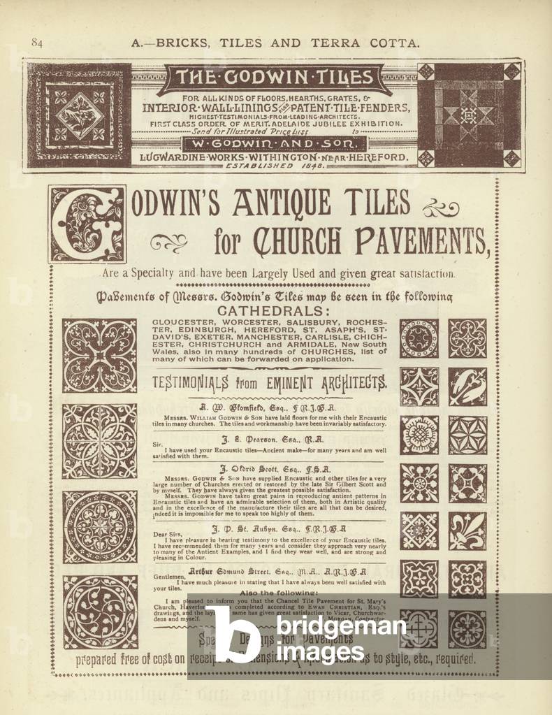 Page from The Architect's, Surveyor's and Engineer's Compendium 1892 (engraving)