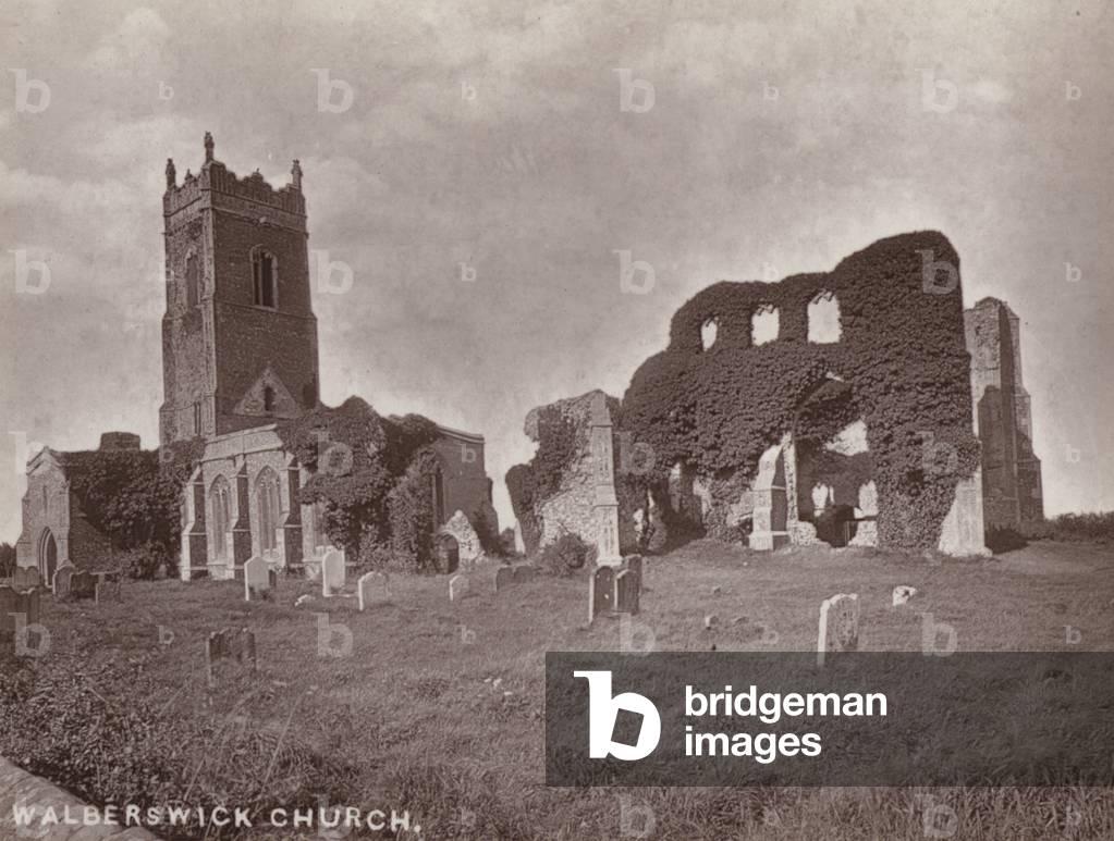 Southwold: Walberswick Church (b/w photo)