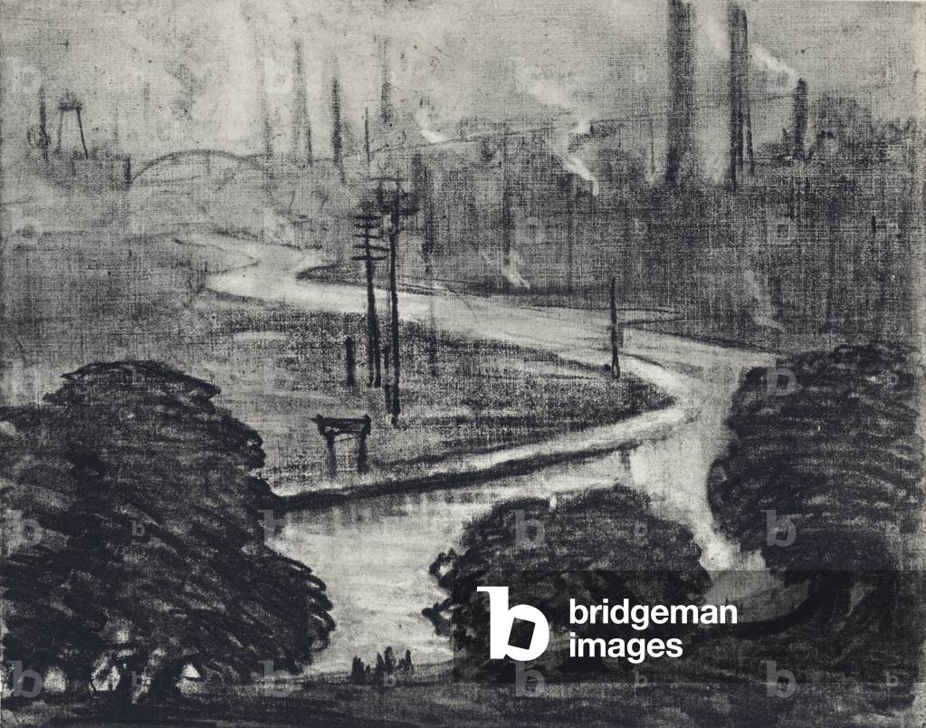 East London, The River Lea (litho)