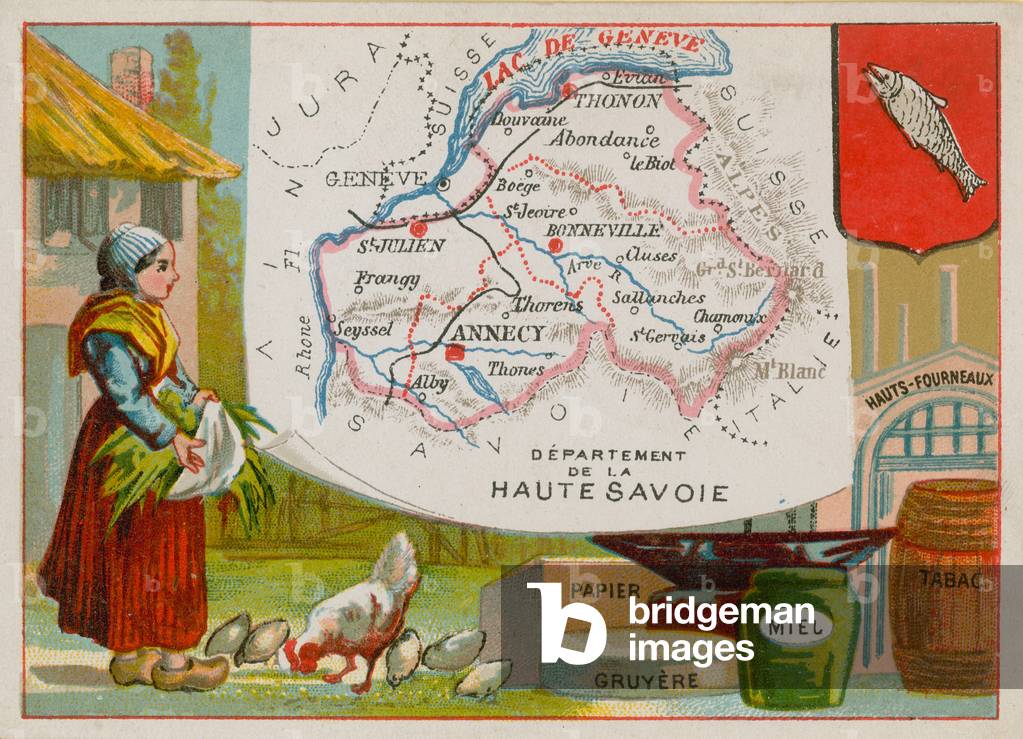 Department of Haute Savoie in eastern France (chromolitho)