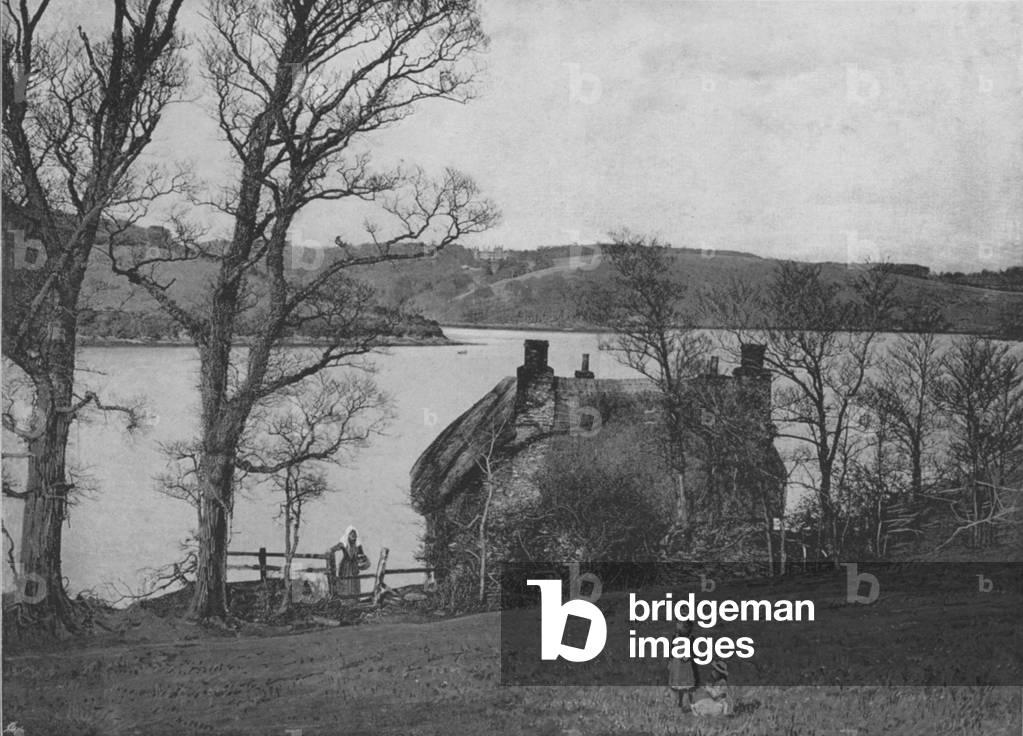 The River Fal, from Tolvern (b/w photo)