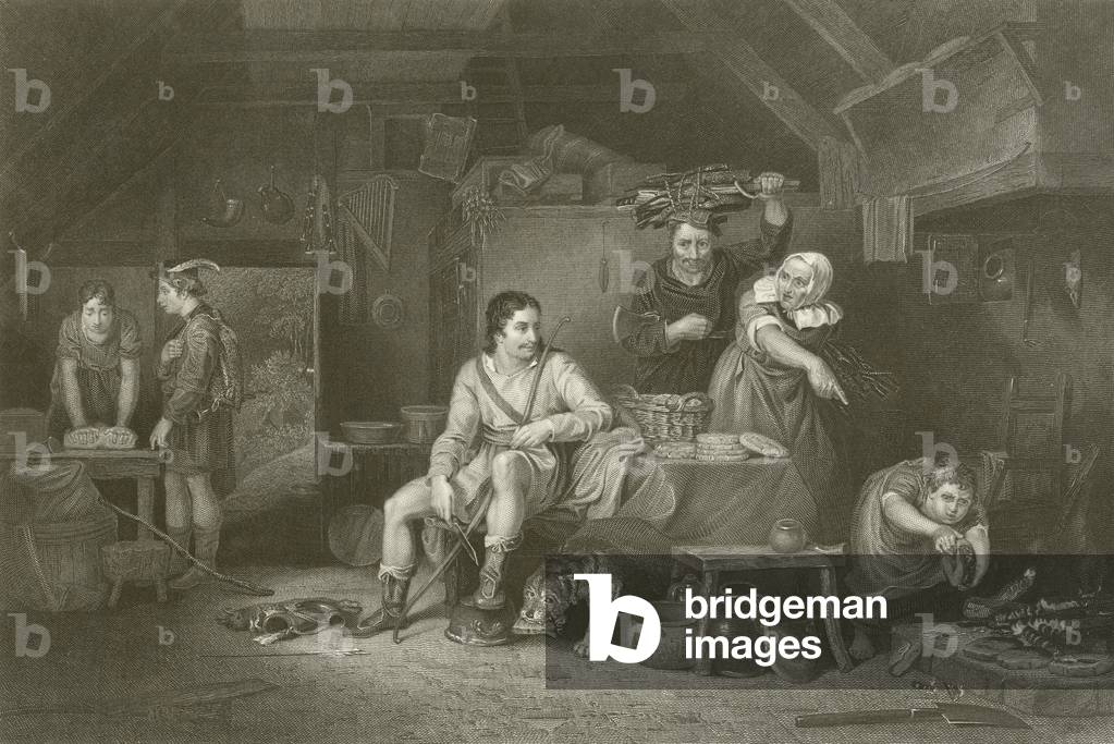 Alfred in the Neatherd's Cottage (engraving)