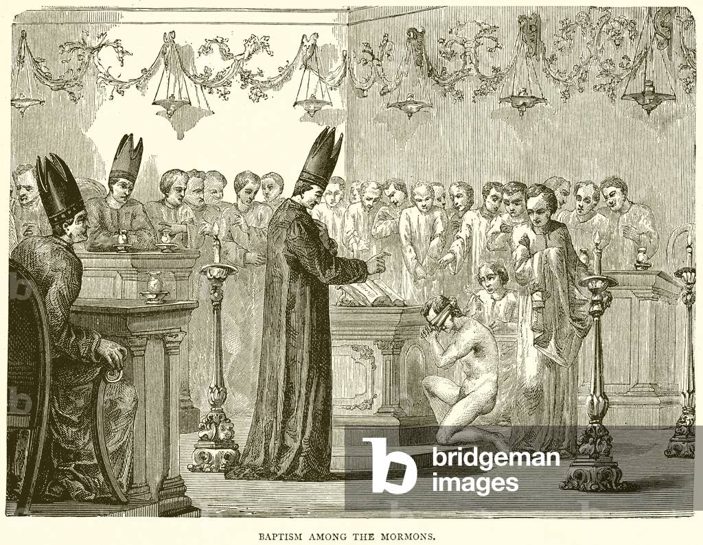 Baptism among the Mormons (engraving)