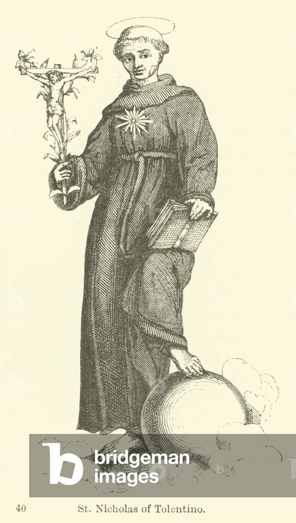 St Nicholas of Tolentino (engraving)