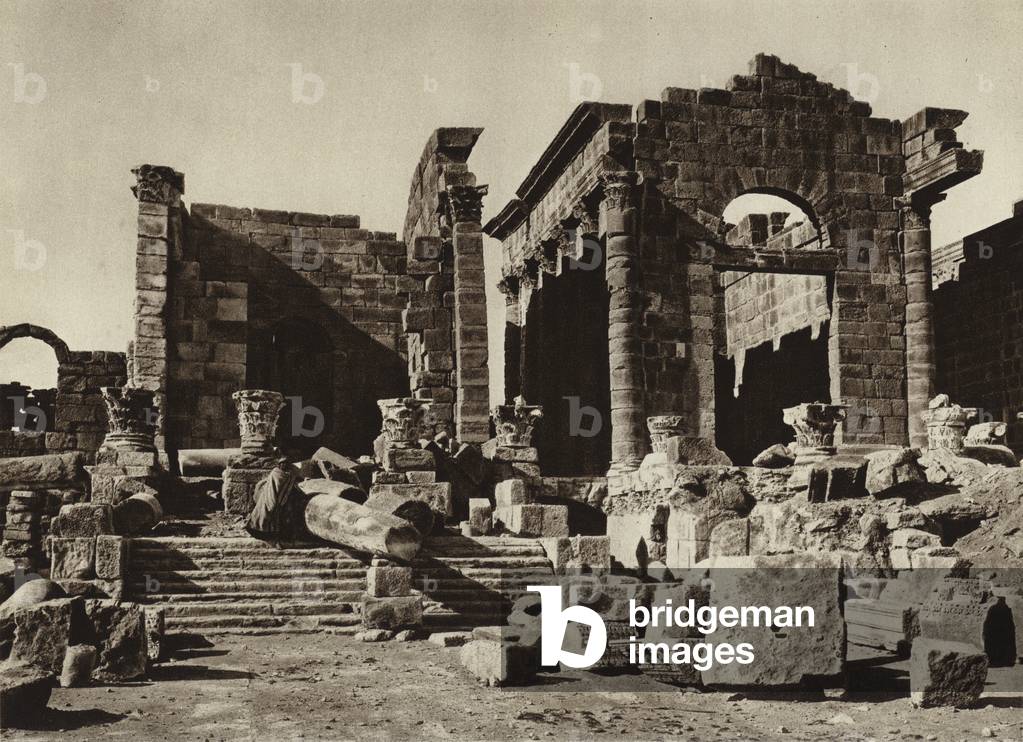 Sbeitia, Temple (b/w photo)