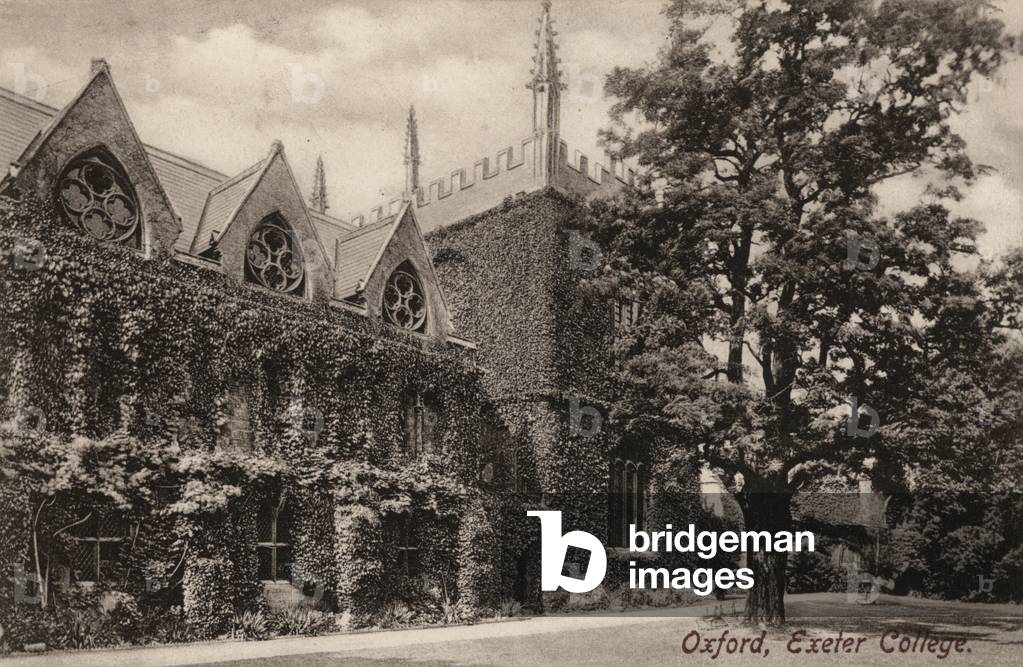 Oxford, Exeter College (b/w photo)