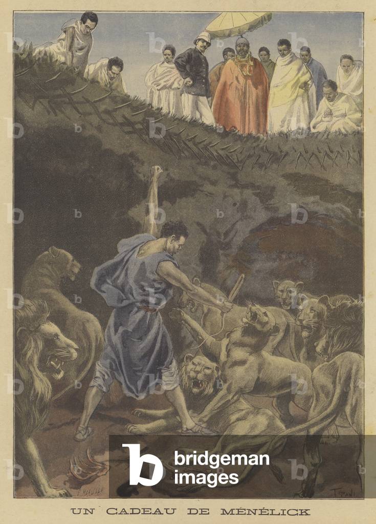 A gift from Menelik (colour litho)
