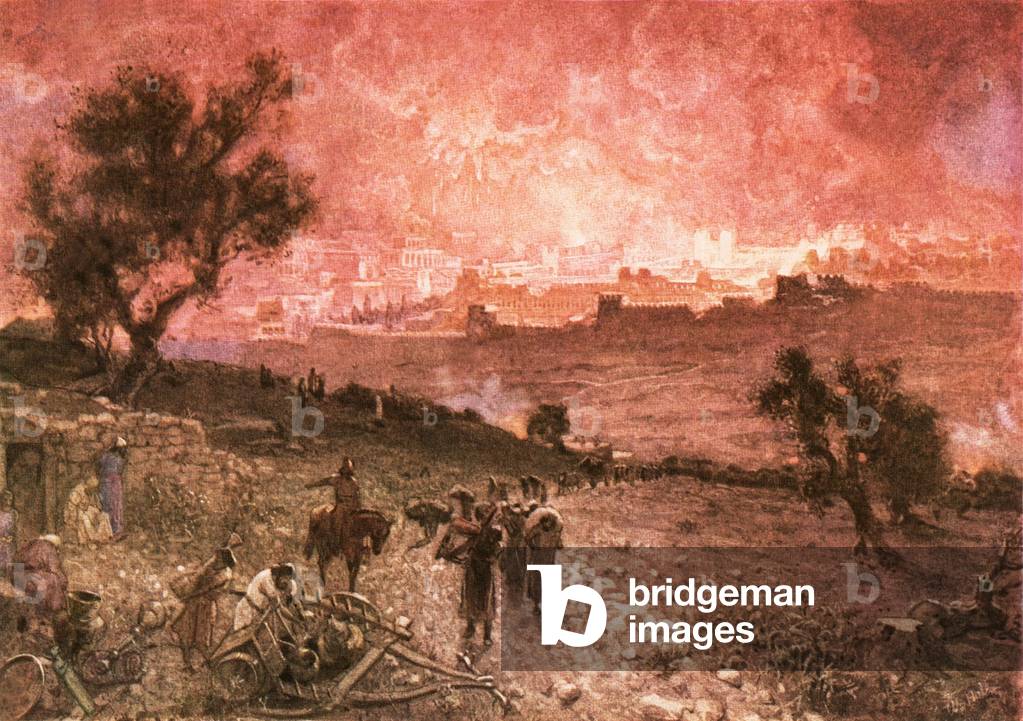 Image Of The Destruction Of Jerusalem By Nebuchadnezzar In 587 BC By Image Of The Destruction Of Jerusalem By Nebuchadnezzar In 587 BC By