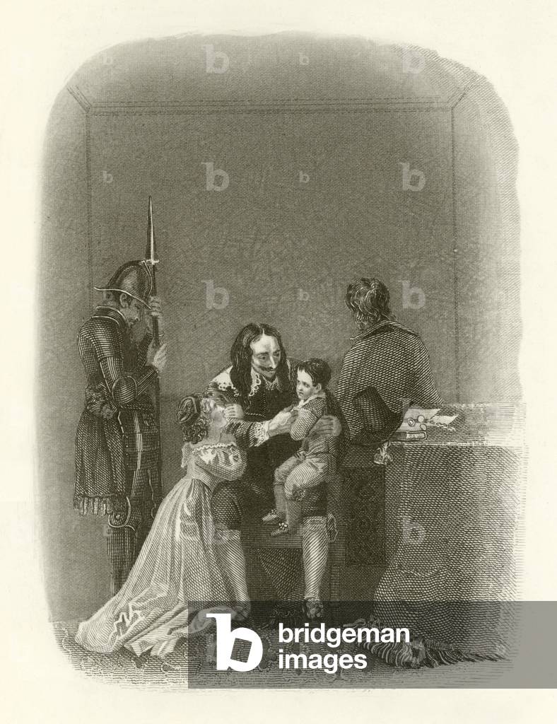 Charles I taking leave of his children (engraving)