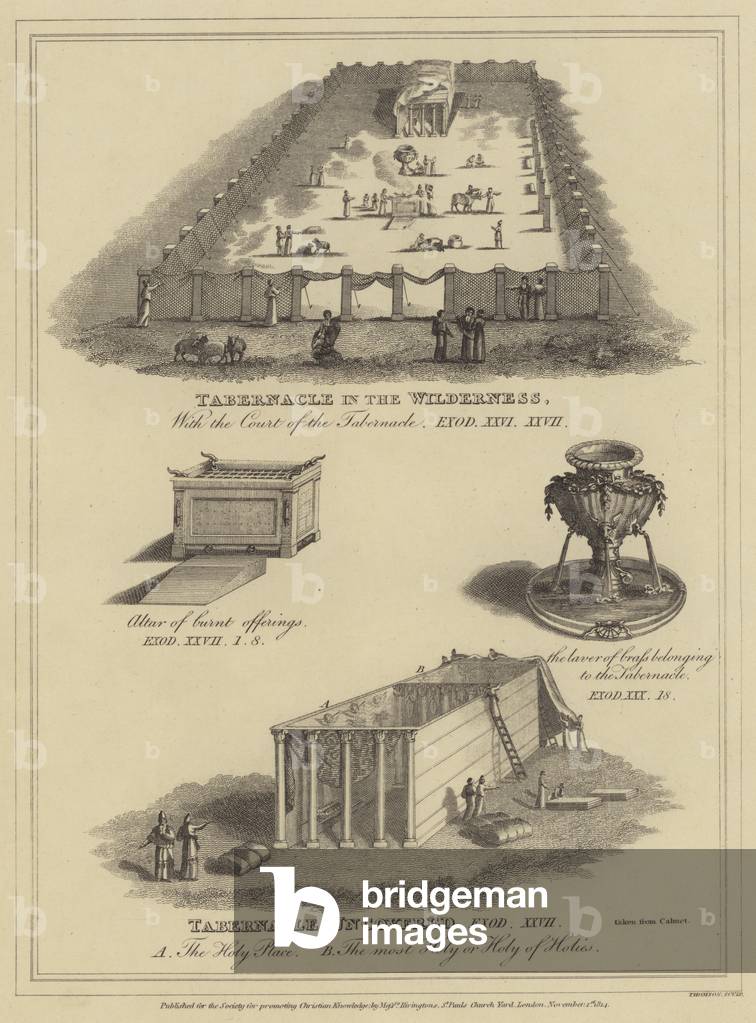Tabernacle in the Wilderness, Exodus (engraving)