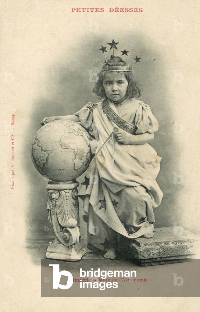 Uranie, muse of astronomy (b/w photo)