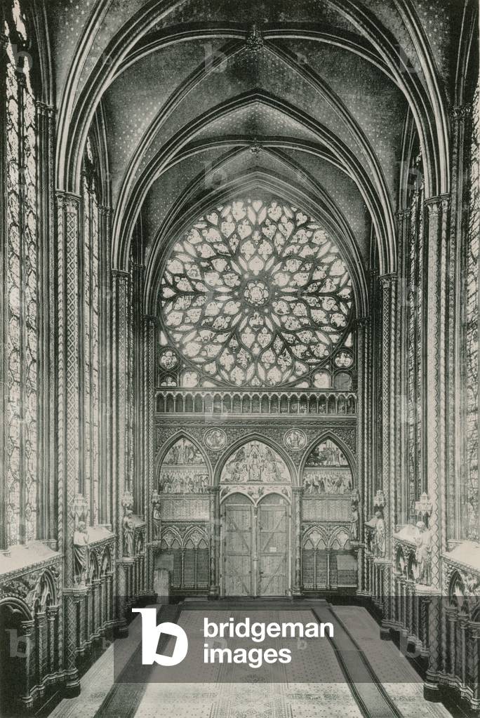 Rosace de la Sainte-Chapelle, Rose-Window in the St Chapel (photogravure)