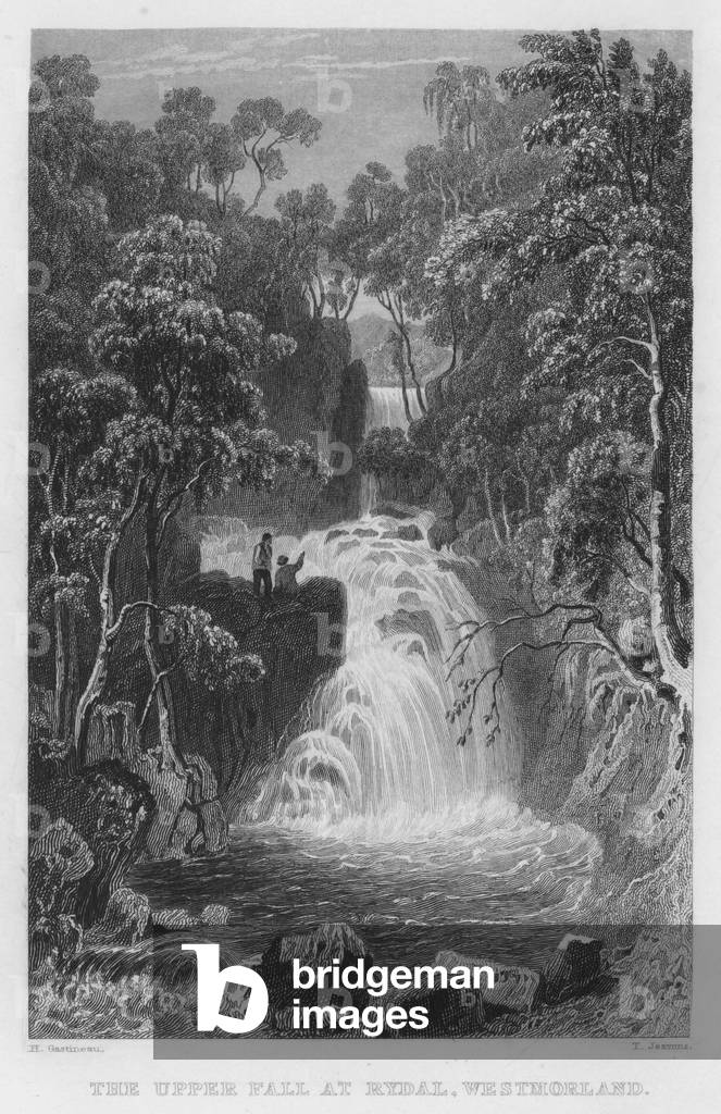 The Upper Fall at Rydal, Westmorland (engraving)