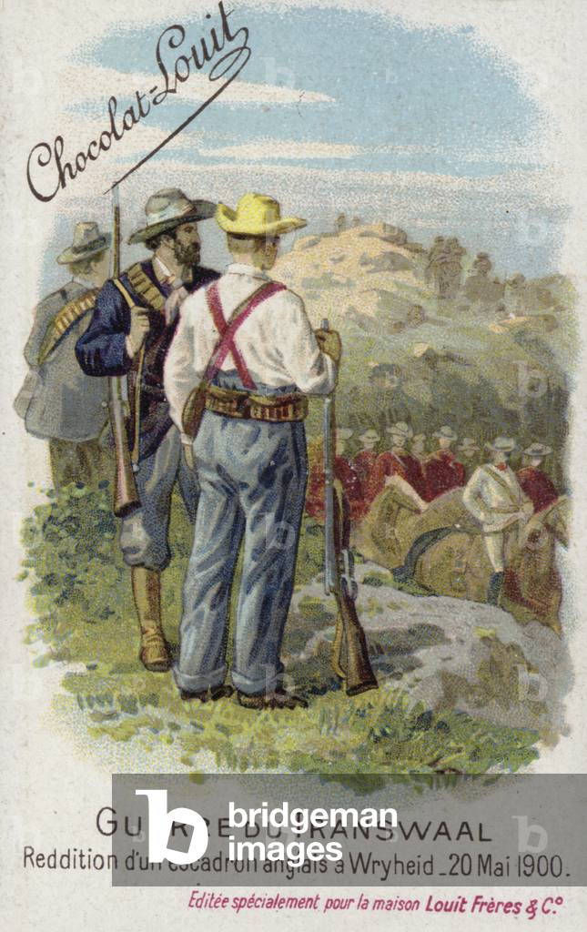 Surrender of a British squadron at Vryheid, 20 May 1900 (chromolitho)