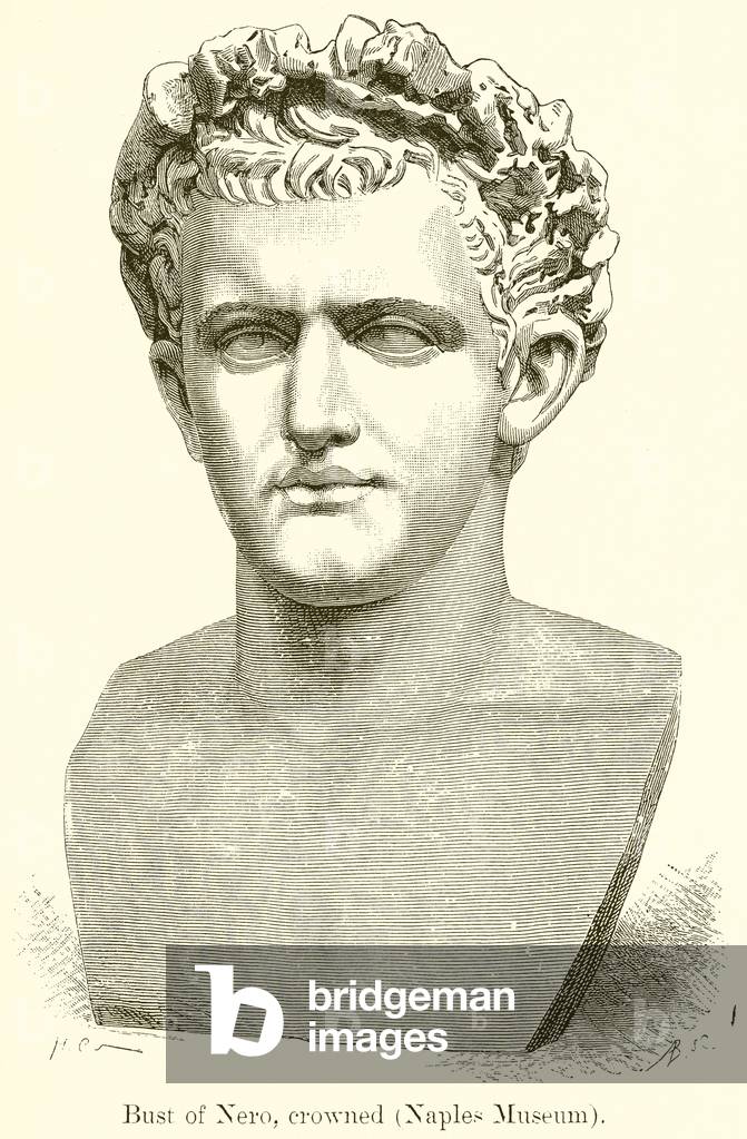 Bust of Nero, Crowned (engraving)