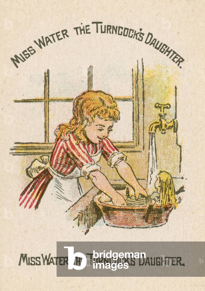 Miss Water the Turncock's Daughter (colour litho)