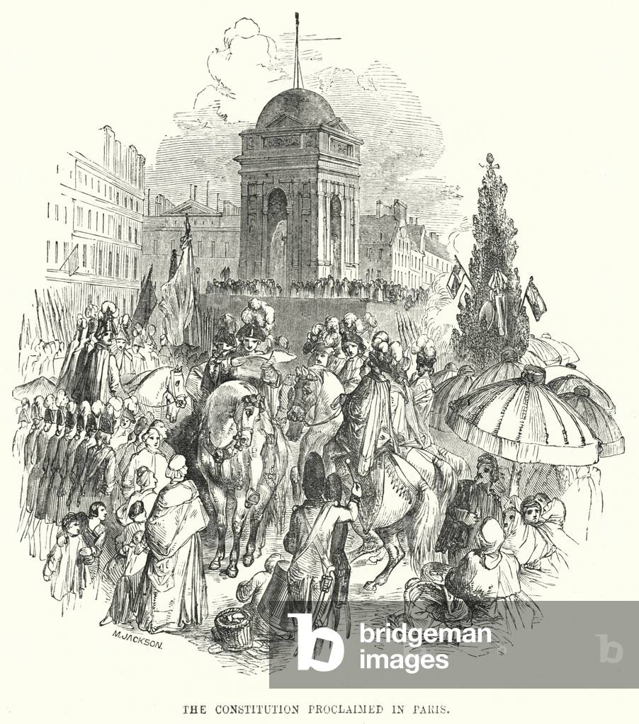 The Constitution proclaimed in Paris (engraving)