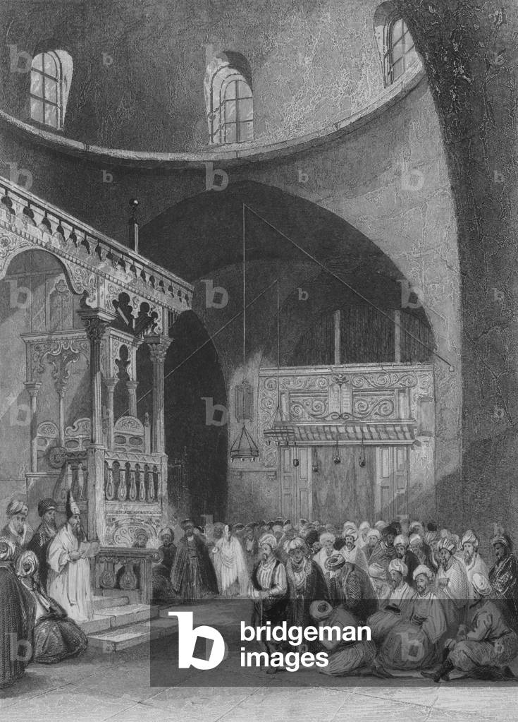 Synagogue of the Jews, Jerusalem (engraving)