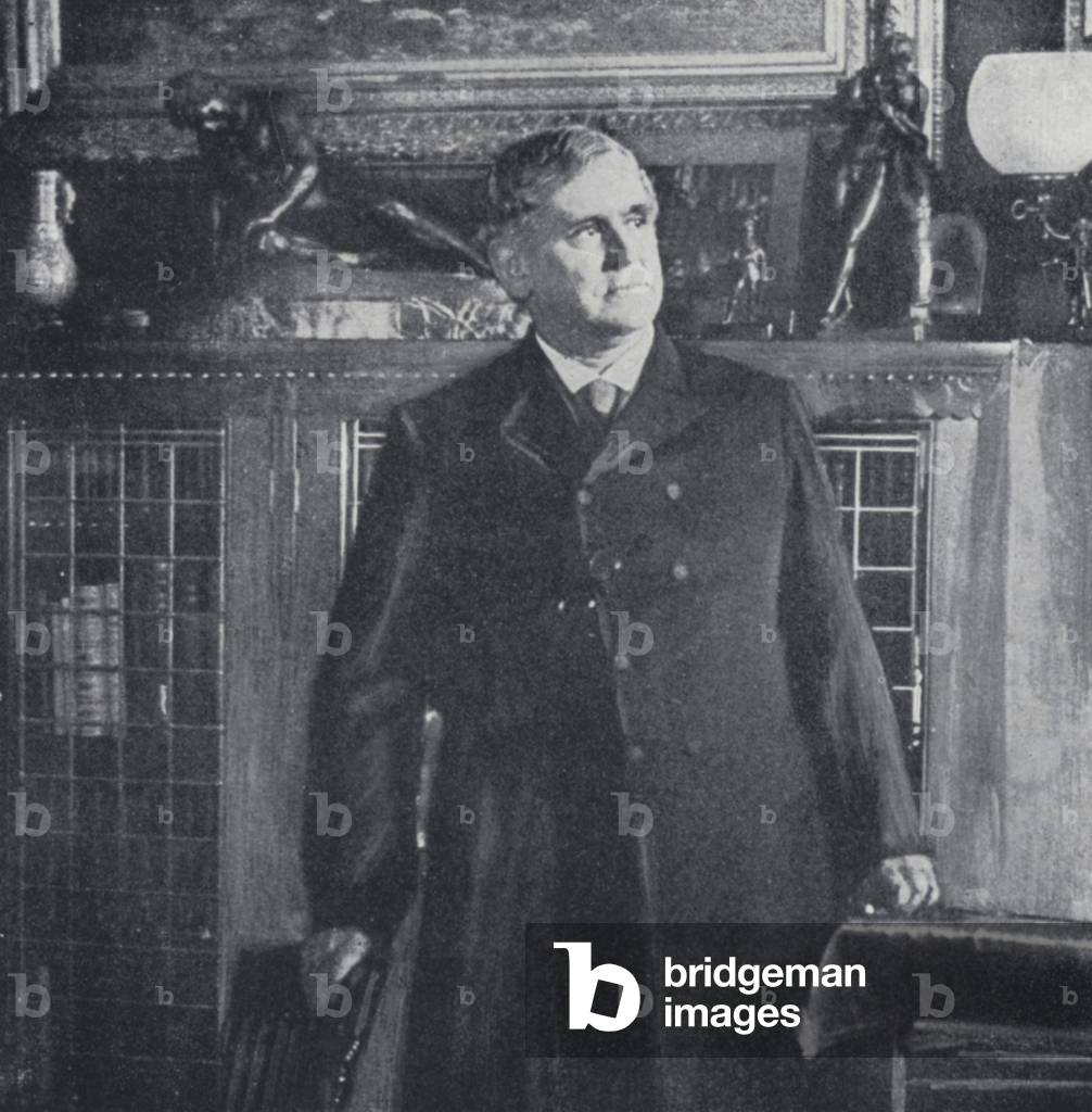 Phillips Brooks in his Study (b/w photo)