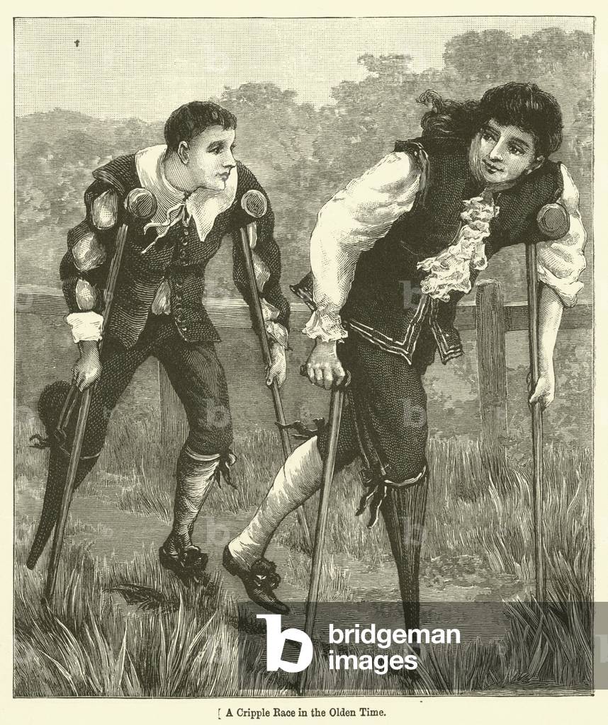 A Cripple Race in the Olden Time (engraving)