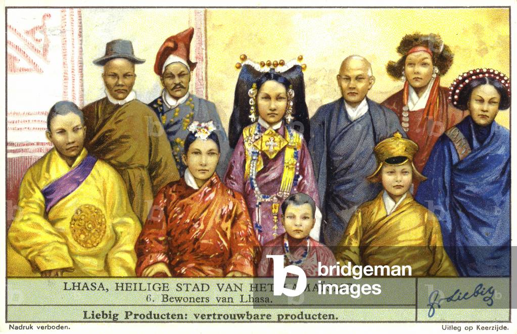 People of Lhasa, Tibet (chromolitho)
