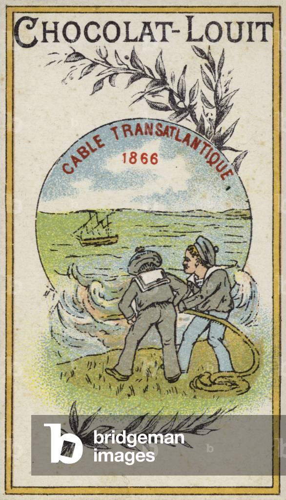 Transatlantic telegraph cable, 1866 (chromolitho)