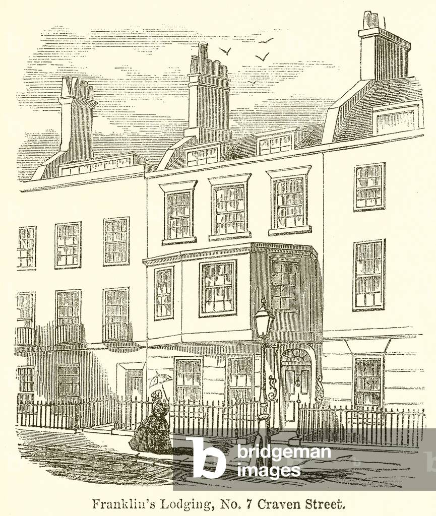 Franklin's Lodging, No. 7 Craven Street (engraving)