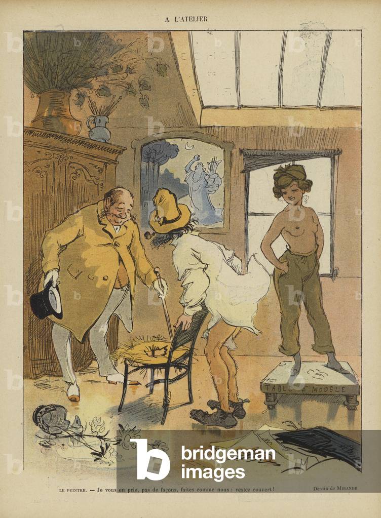 Illustration for Le Rire (colour litho)