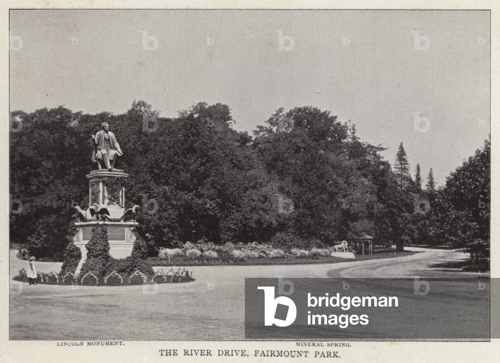 Philadelphia: The River Drive, Fairmount Park (b/w photo)