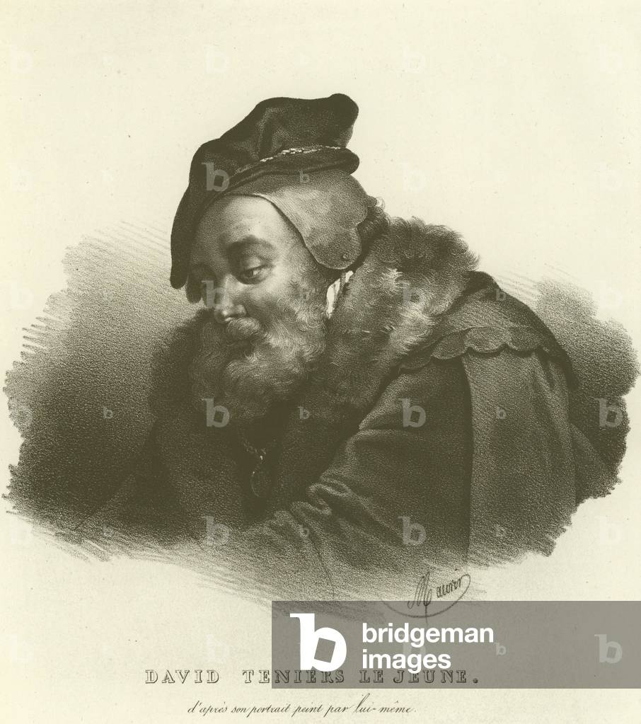 David Teniers the Younger, Flemish artist (engraving)