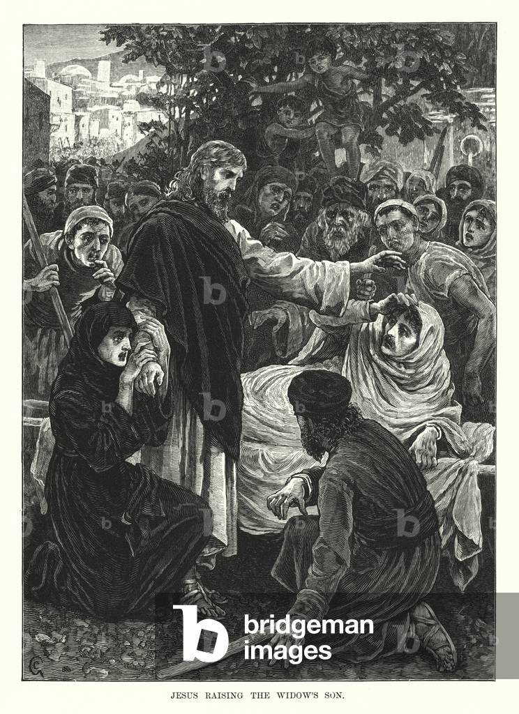 Jesus raising the Widow's Son (engraving)