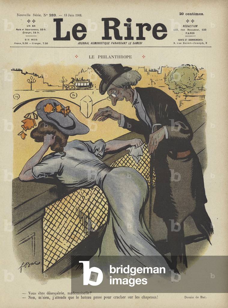 Illustration for Le Rire (colour litho)