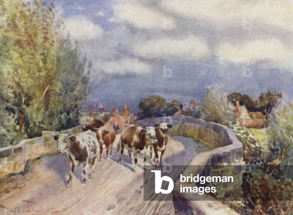 Marton Bridge (colour litho)