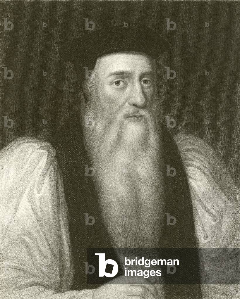 Portrait of Thomas Cranmer, 19th century (print)