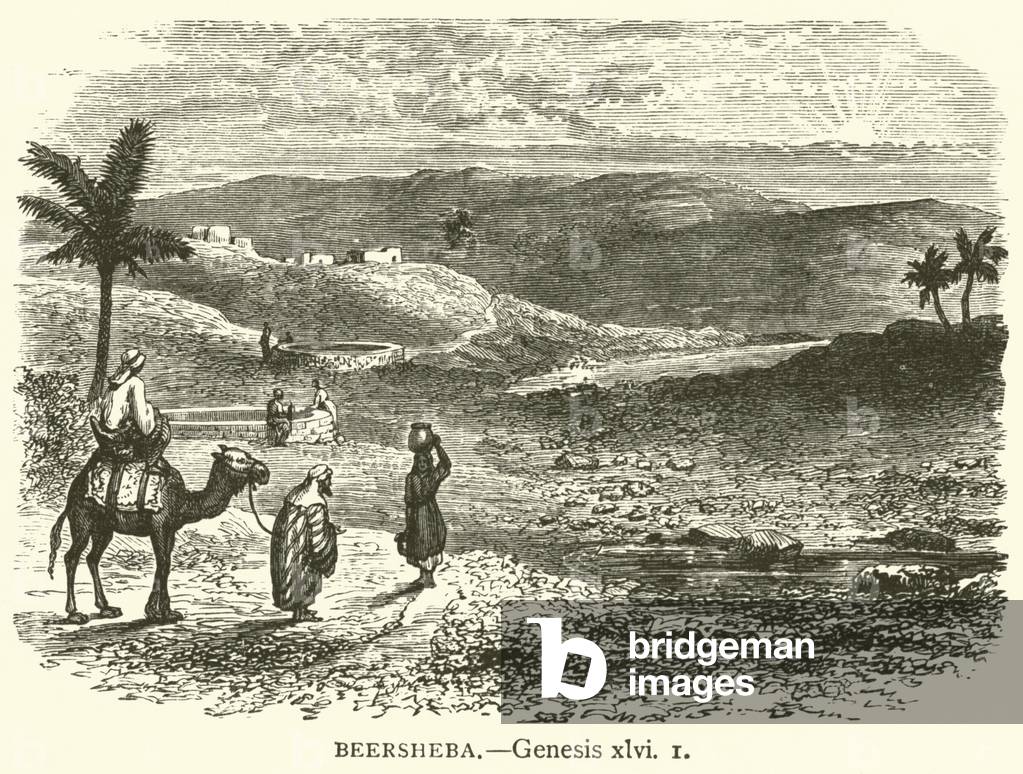 Beersheba, Genesis, xlvi, 1 (engraving)