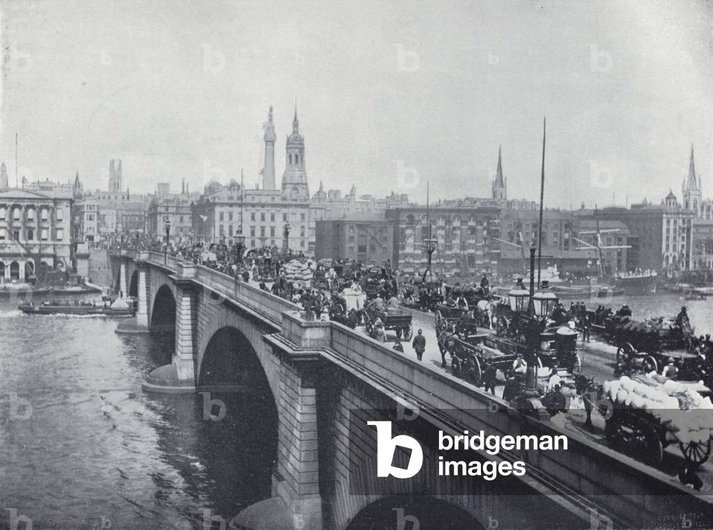 London Bridge, London, England (b/w photo)