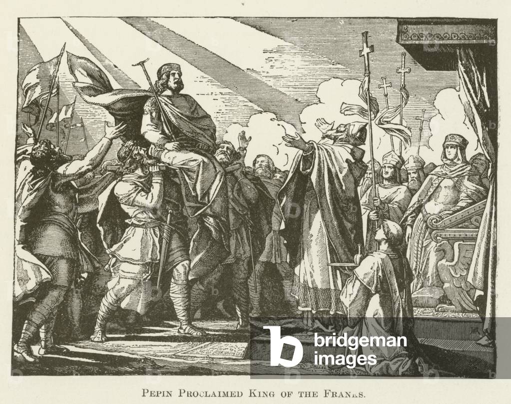 Pepin Proclaimed King of the Franks (engraving)