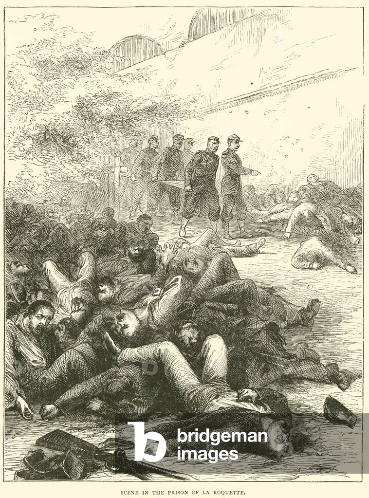 Scene in the Prison of La Roquette, 1871 (engraving)