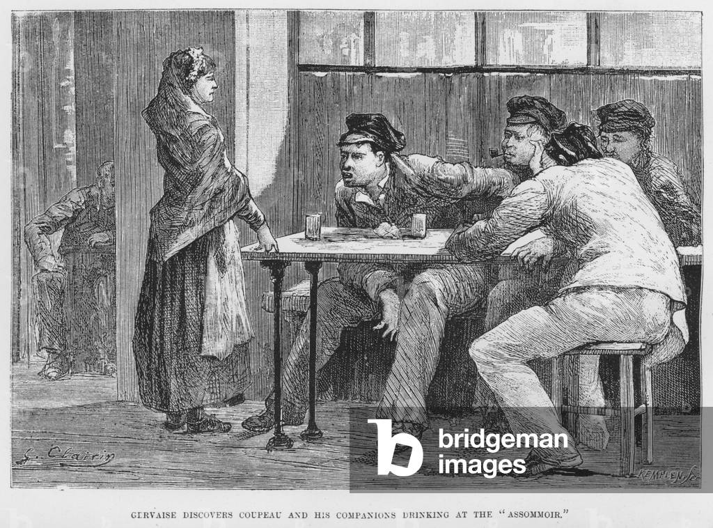 Illustration for The Assommoir, A Realistic Novel, by Emile Zola (engraving)