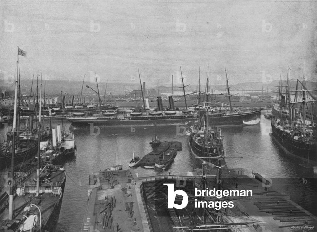 Southampton Docks (b/w photo)