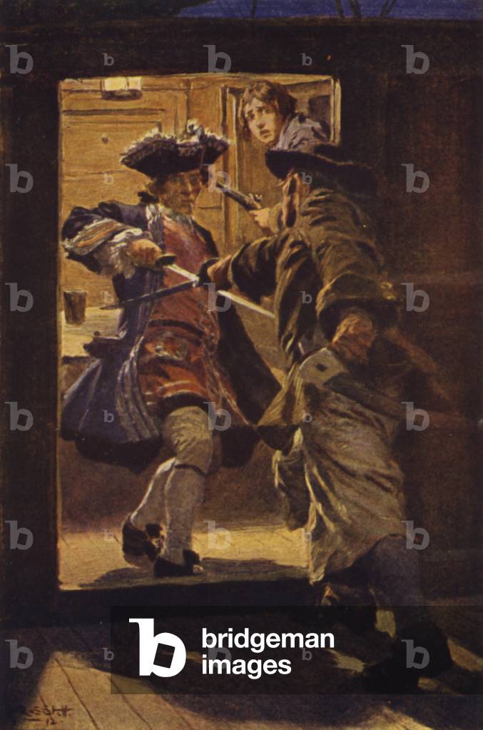 Illustration for Kidnapped (colour litho)