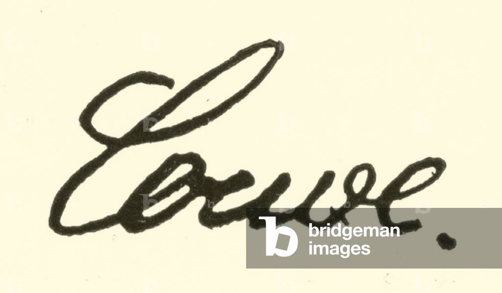 Karl Loewe, signature (engraving)