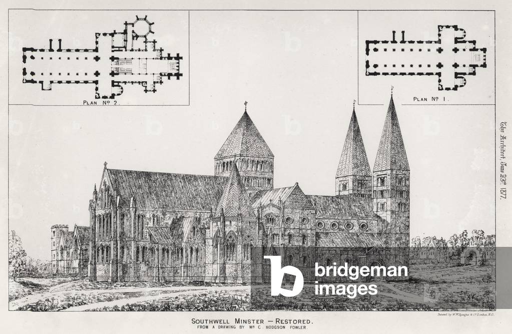 Southwell Minster, Restored (engraving)