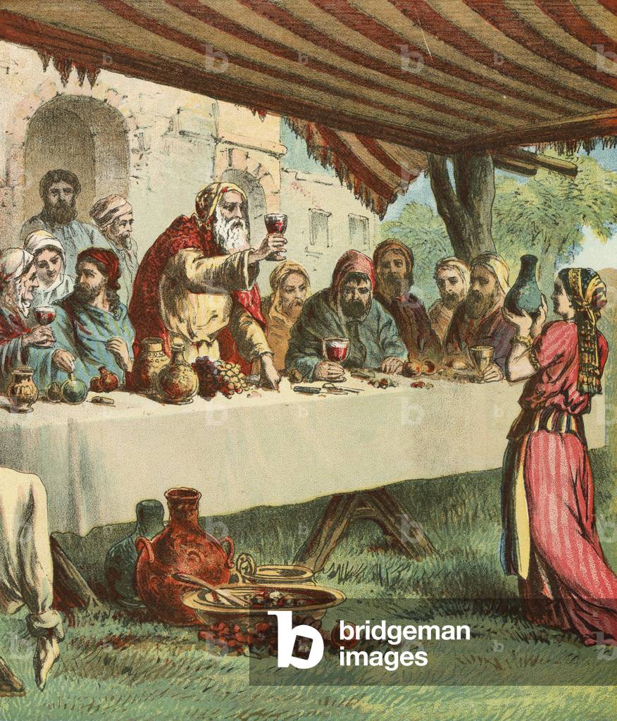 And they began to be merry (chromolitho)