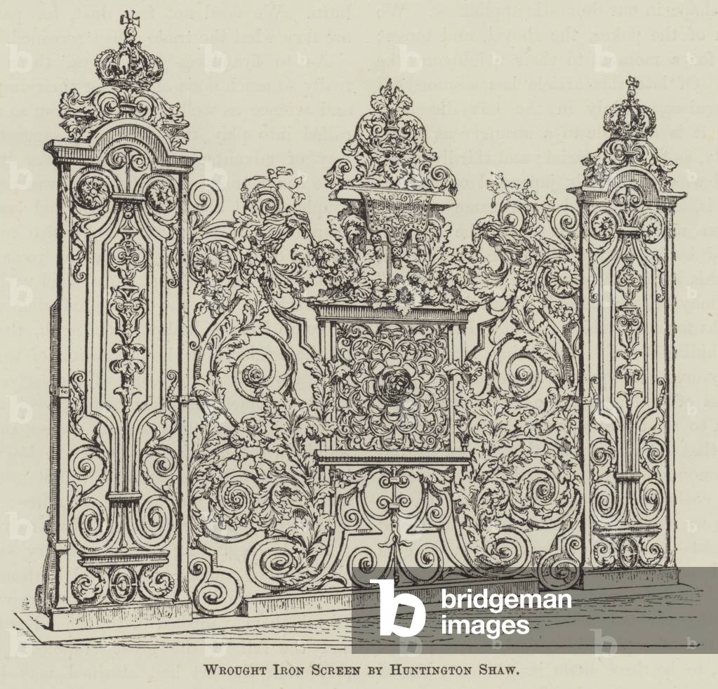 Wrought Iron Screen by Huntington Shaw (engraving)
