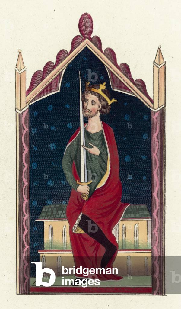 King Henry I (coloured engraving)