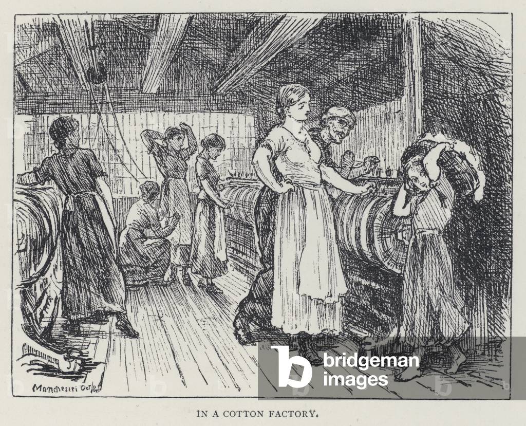 In a Cotton Factory (engraving)