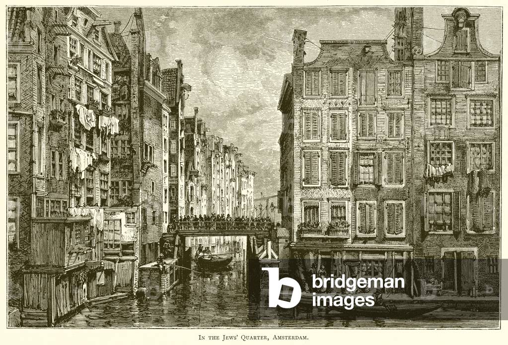 In the Jews' Quarter, Amsterdam (engraving)